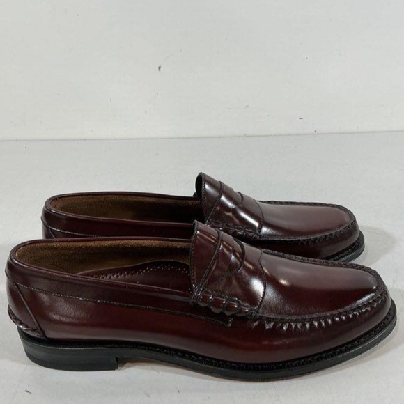 NEW!! Men’s Johnston & Men’s Classic Burgundy Leather Penny Loafers Size 11.5B main image 4